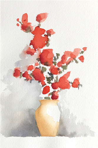 Aquarell: Bougainvillea