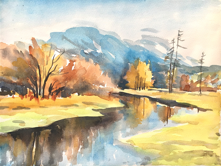 Aquarell: Herbst